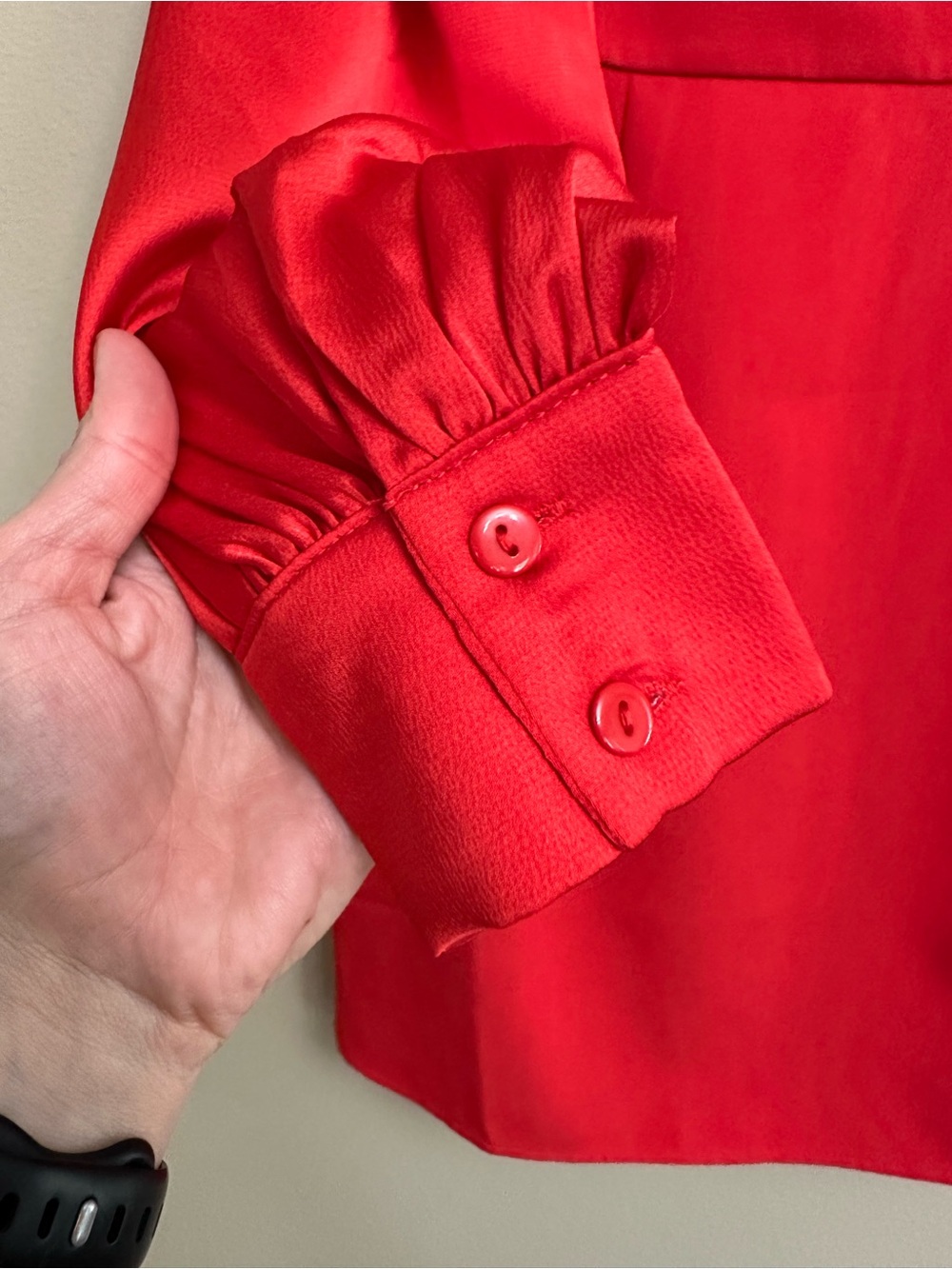 NWT Lulu's Longtime Crush Red Puff Shoulder Long Sleeve Mini Dress - Picture 6 of 13